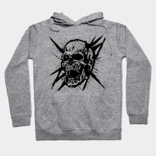 skull rock design Hoodie